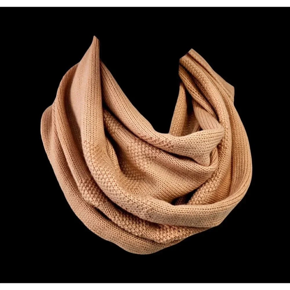 Timberland Signature Knit Scarf Pink Acrylic Rectangular Unisex 70